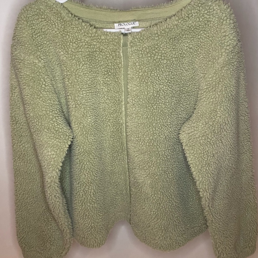 Sage Green Fluffy Boat Neck Sweater
